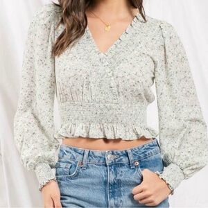 Floral Smocked Blouse